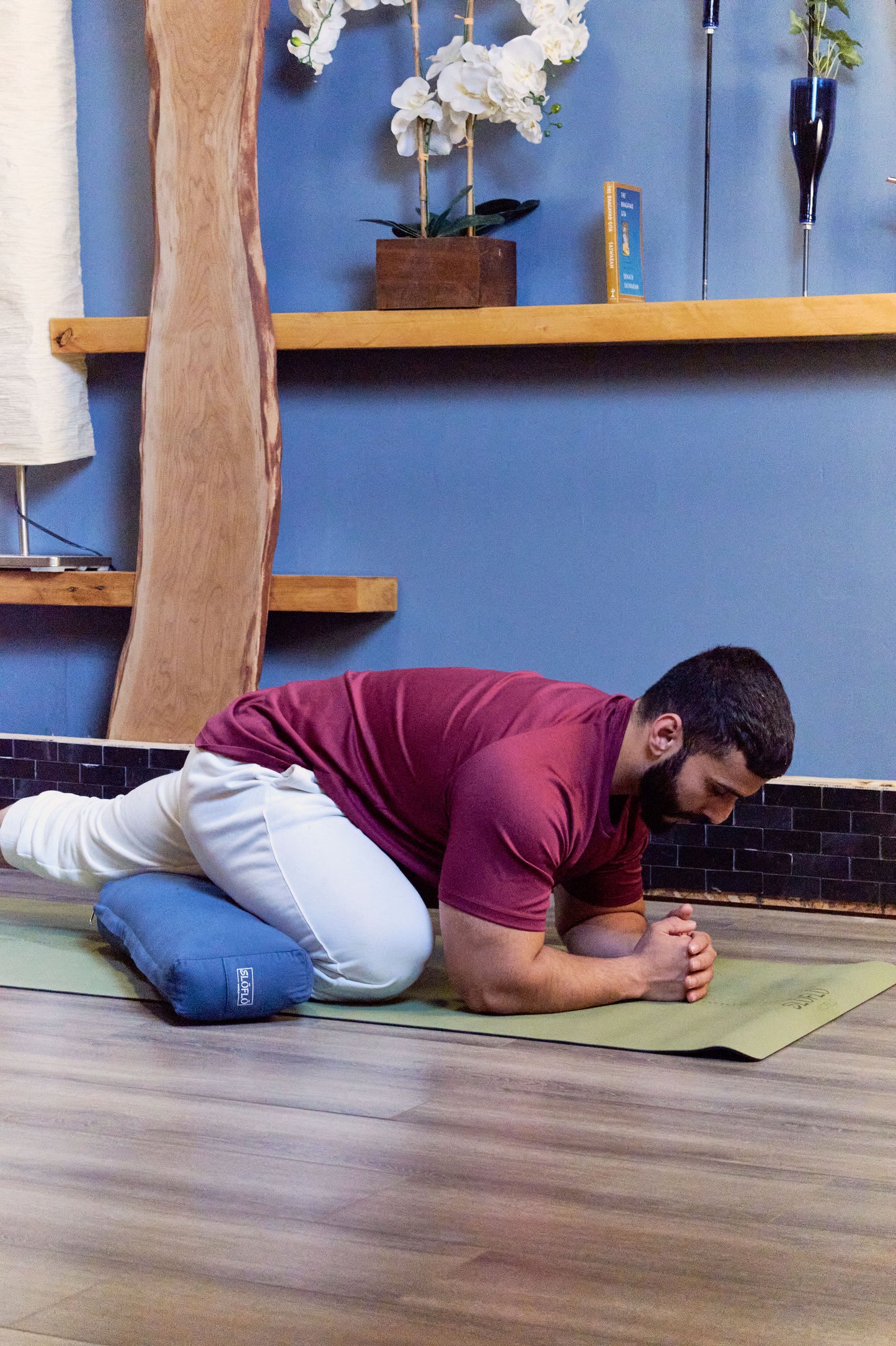 100% cotton Prana Yoga Bolster|Midnight Blue - SLOFLO World