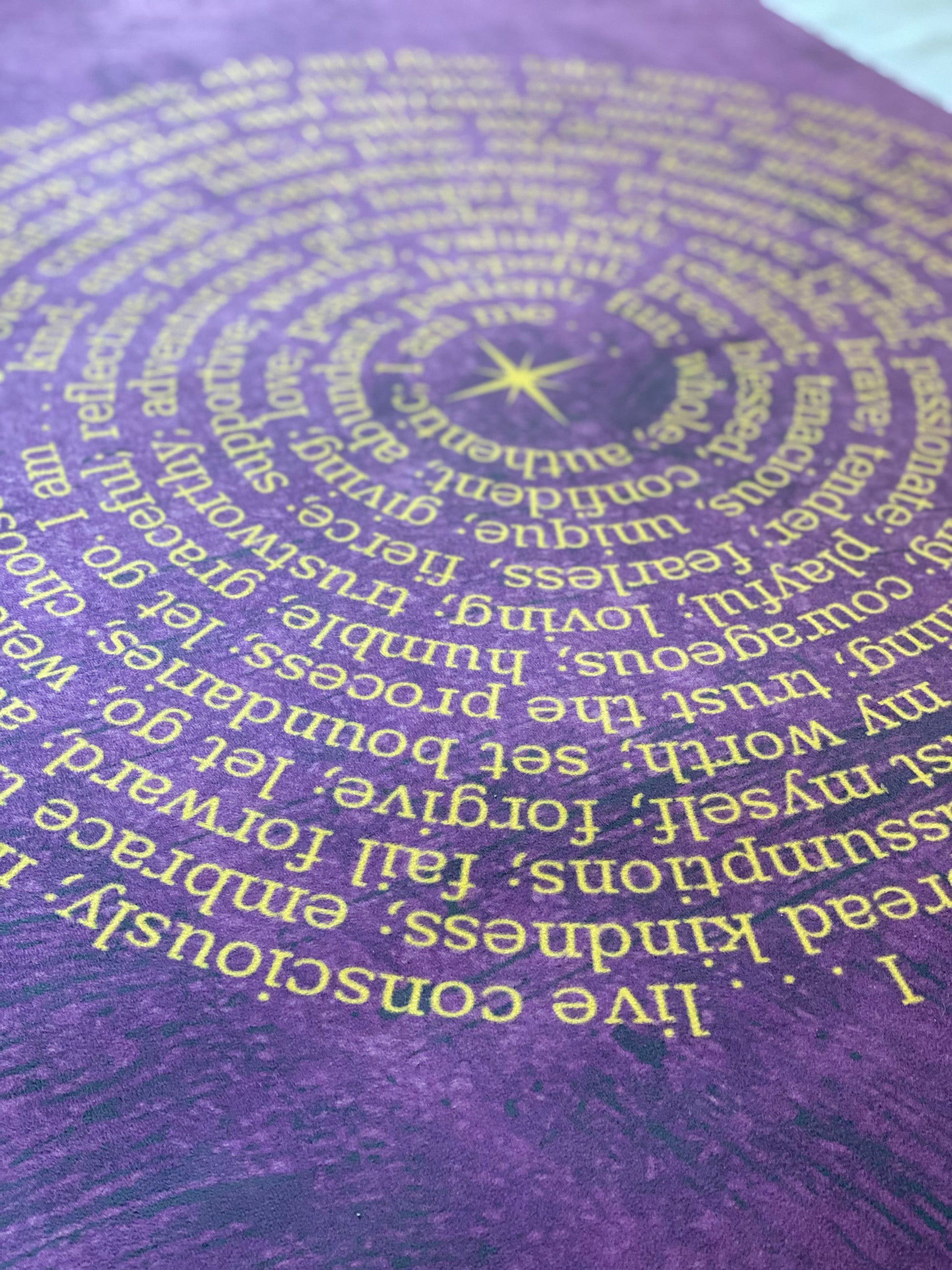 Suede SLOFLO Combination Yoga Mat 4mm Mantras - SLOFLO World