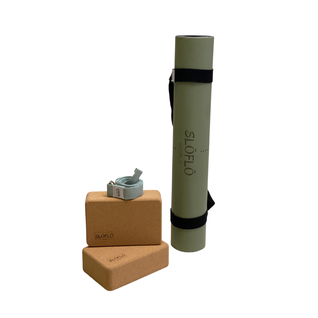 SLOFLO Essential Rubber Yoga Mat 4.5mm Sage - SLOFLO World