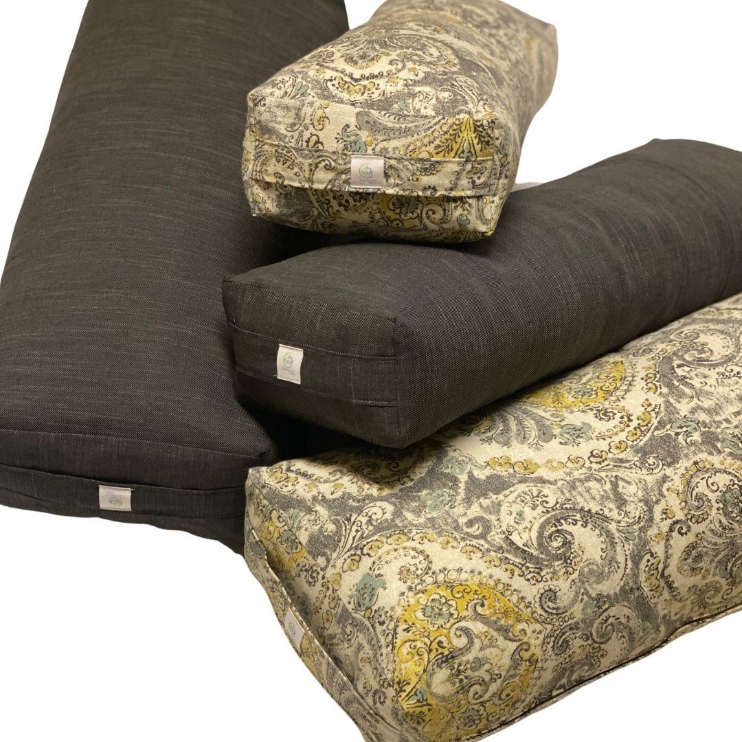 Grey Yoga Bolster - The Sankalpa Project