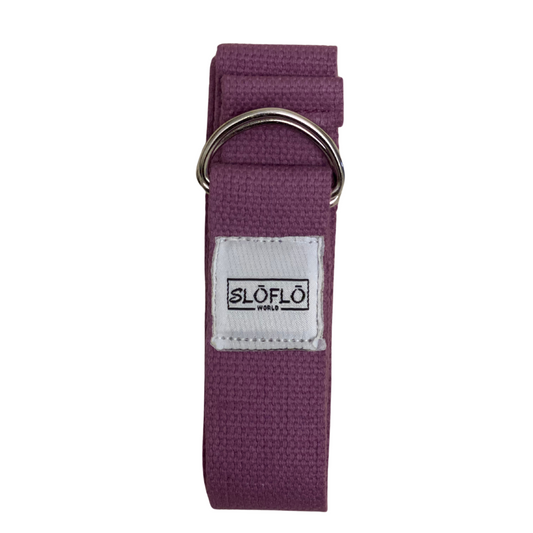 Plum Cotton Yoga Strap - SLOFLO World