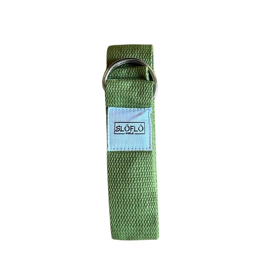 Green Cotton Yoga Strap