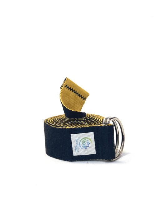 BlackTwo-toned Cotton Yoga Strap - The Sankalpa Project